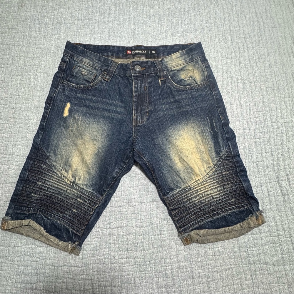 Vintage Southpole Authentic Bermuda Shorts 30 Actual 33x12 Y2K Distressed Washed